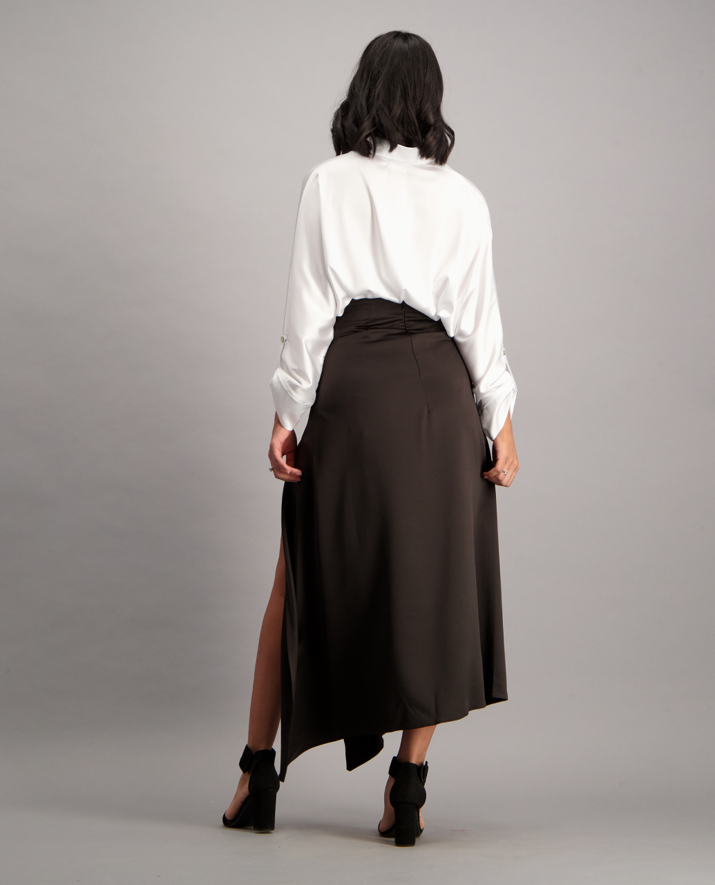 Black Button Skirt