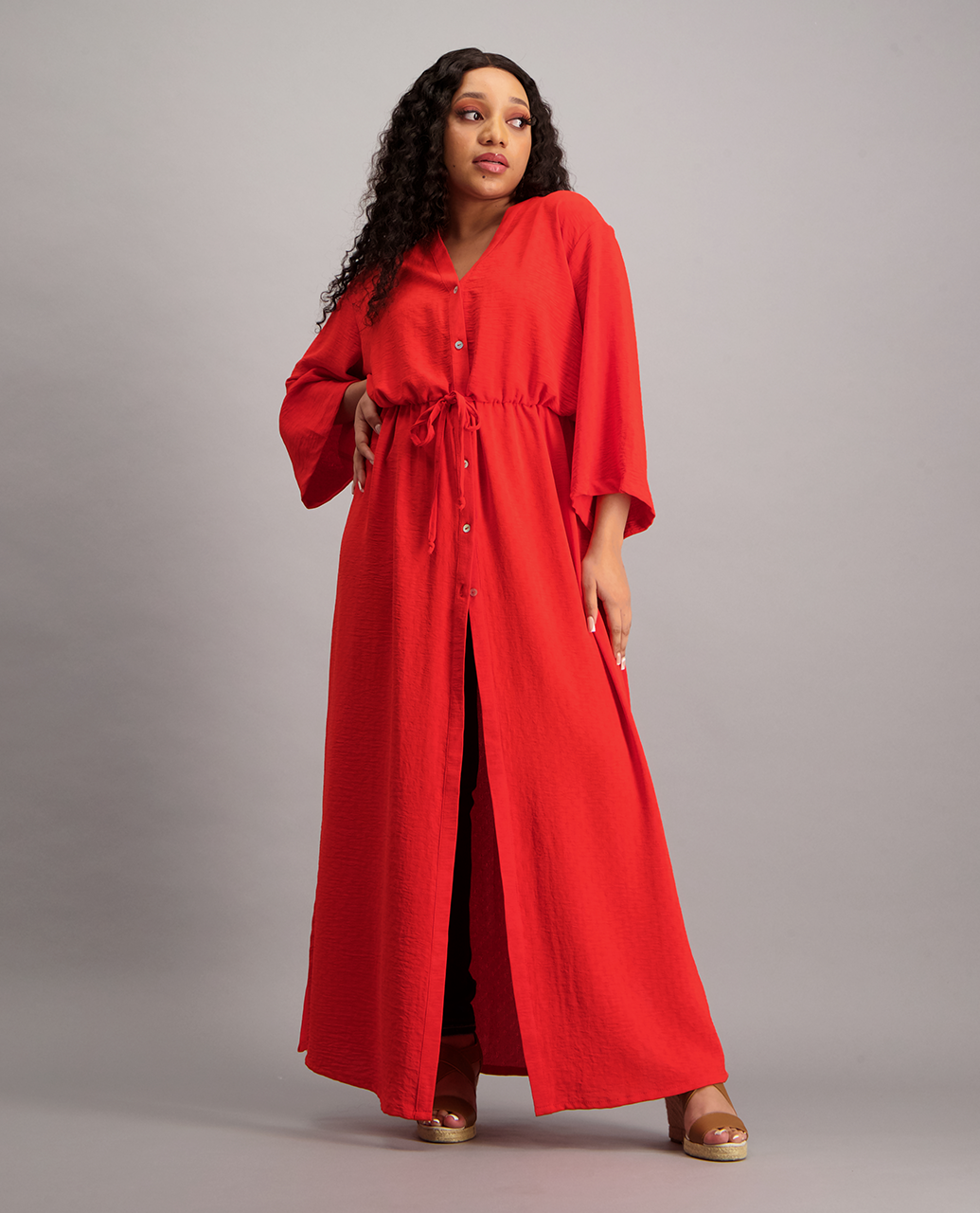 Red Kaftan Dress